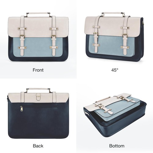 Laptop Bag for Women Vegan Leather Messenger Bag Fashion Briefcase Backpack 1... - Picture 7 of 7