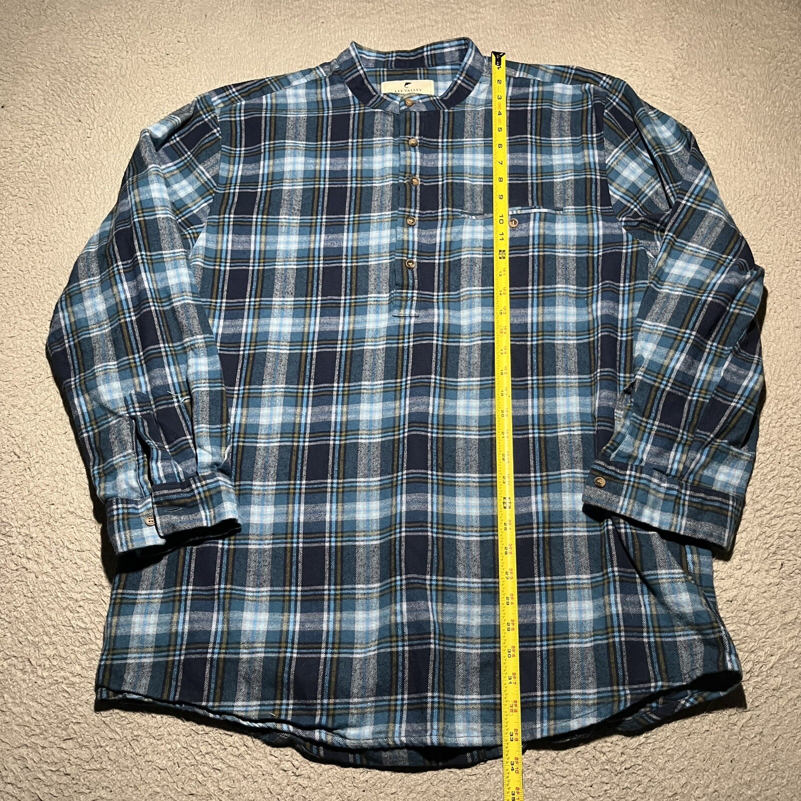 Lee Valley Grandfather Flannel Shirt Mens XXXL Plaid … Gem