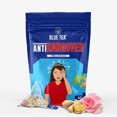 100% natural Anti Hangover Herbal Infusion - 50 Tea bags for Calmness
