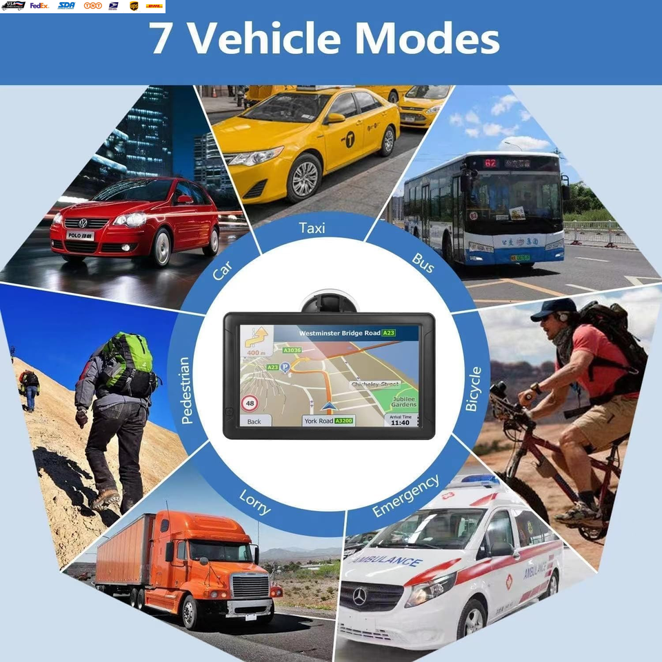 9-Inch GPS Navigator For Car & Truck - Lifetime Map Updates, Voice Guidance, Custom Truck Routing (2025 Maps)