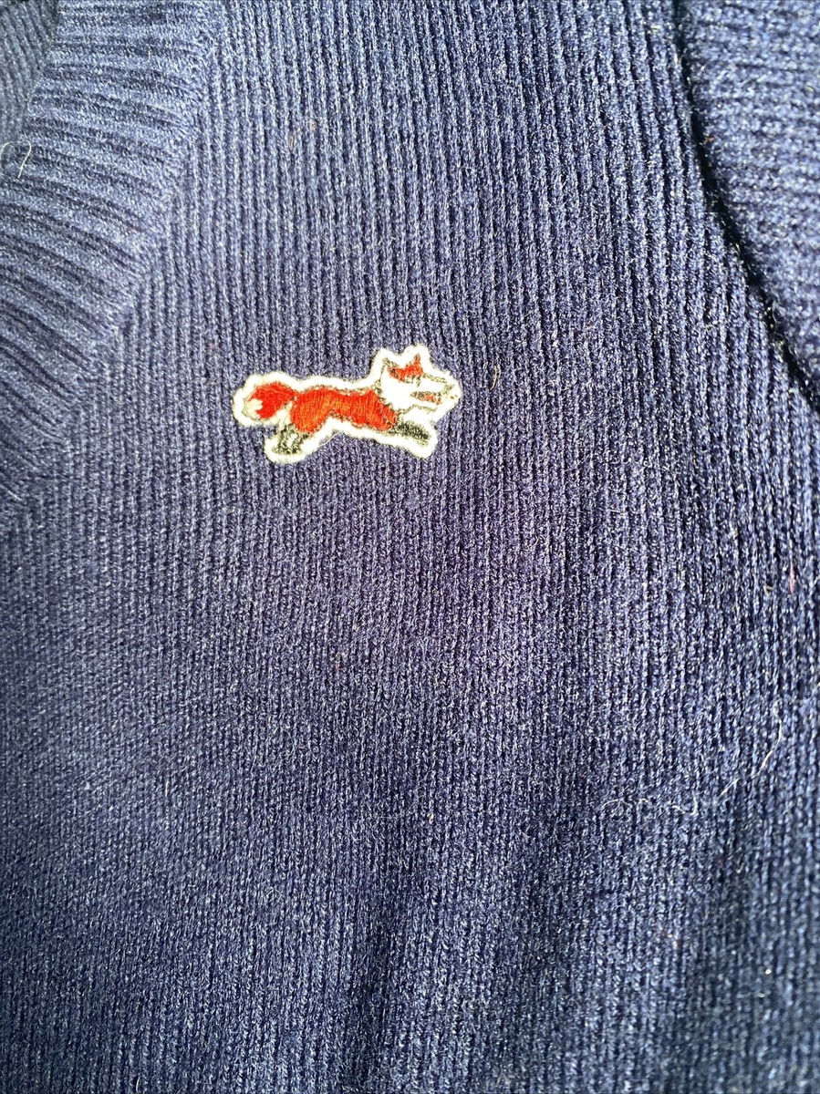 THE FOX JC PENNEY Sweater VINTAGE Pullover Blue Fox Logo Size 5