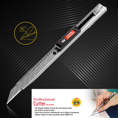 50pcs SDI No.0439C Professional 9mm Cutter 30 Degree Tip  Snap Off Utility Knife