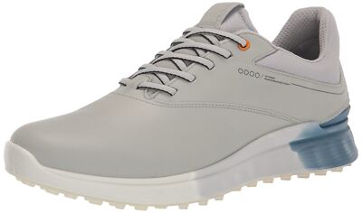 Ecco - Men's S-Three Gore-Tex Golf Shoe, Retro/Concrete/Blue, 42 EU/8-8.5 US