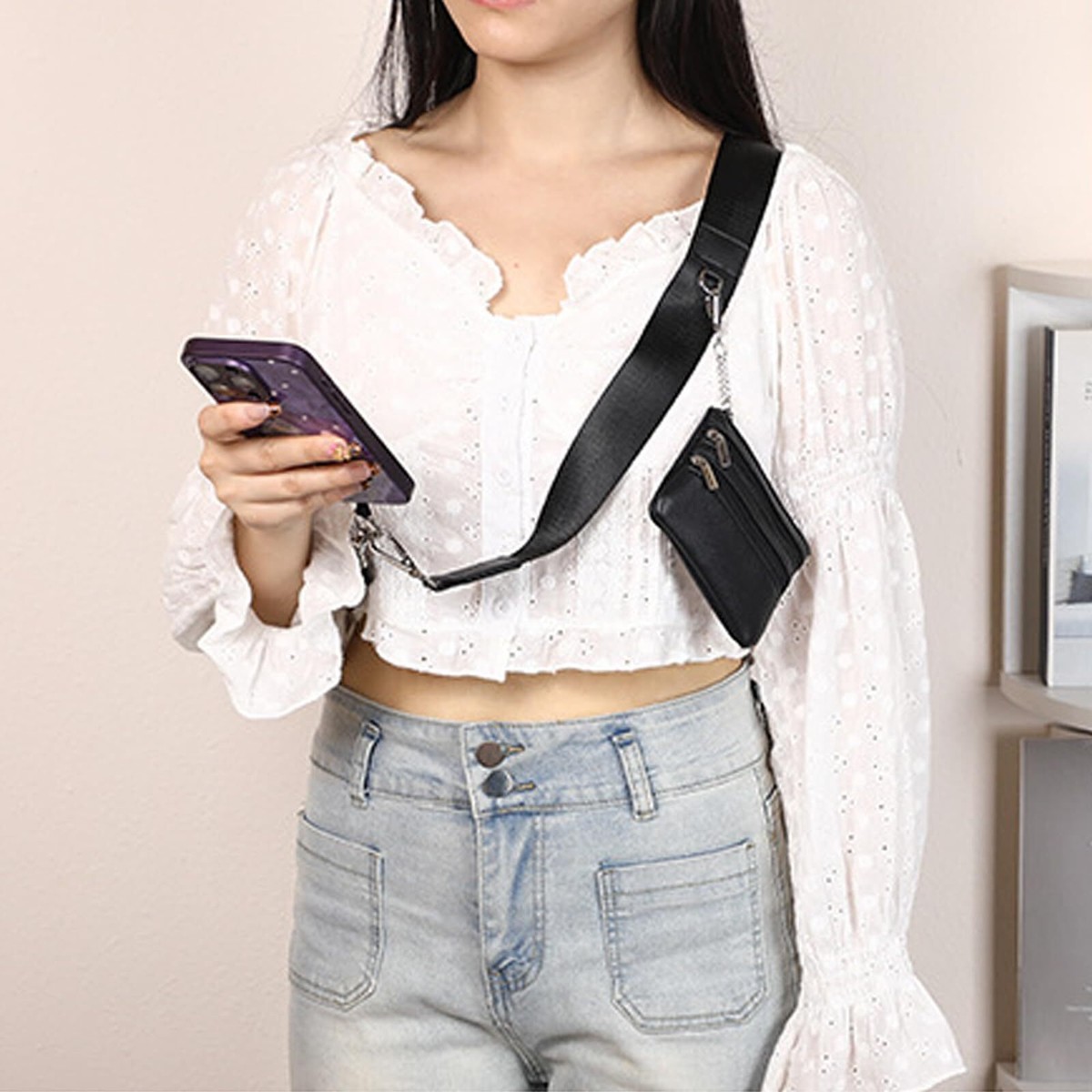 an/eddy Phone pochette ポシェット Crossbody Phone Holder for Women New Phone Strap with Zippered