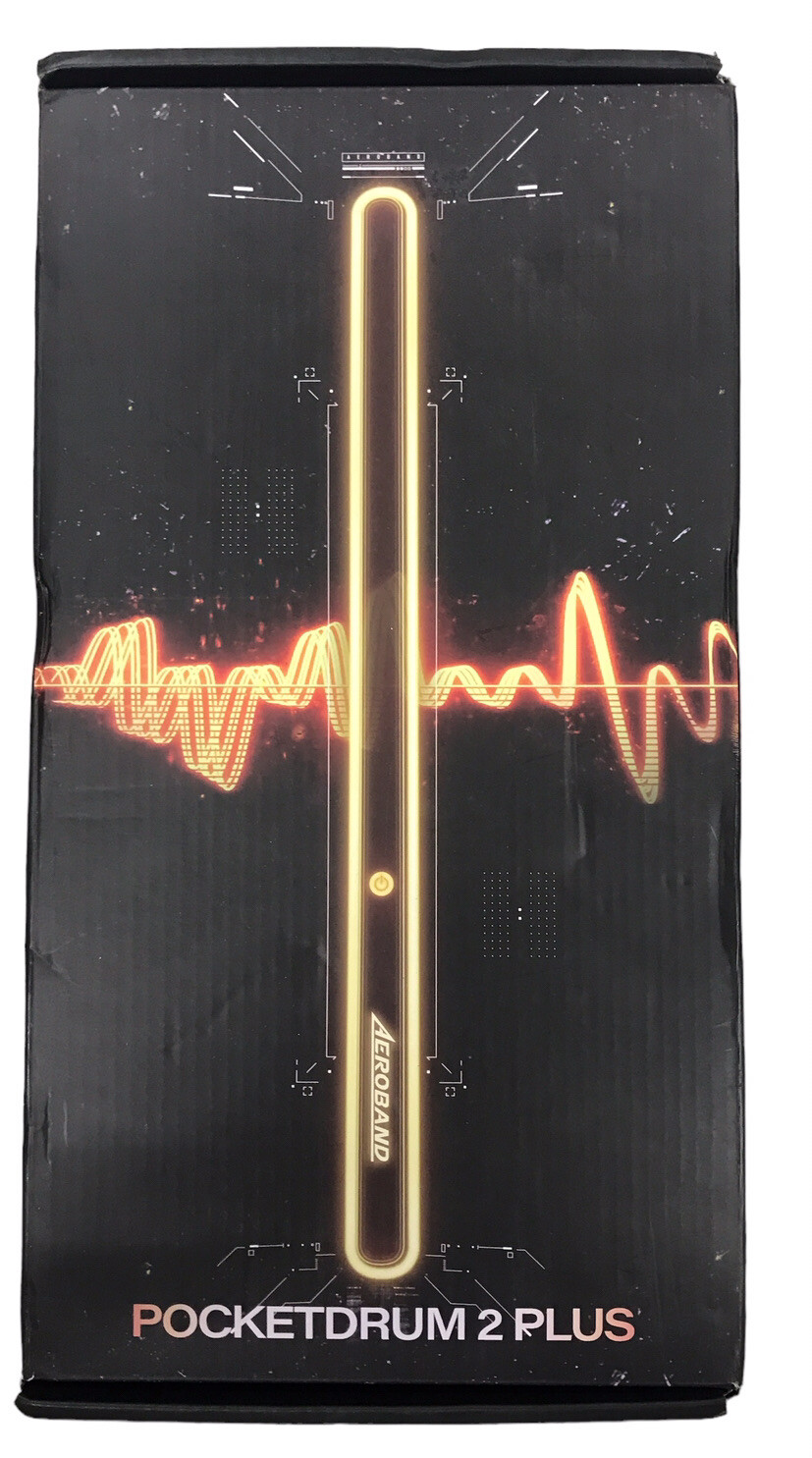 Aeroband Pocket Drum 2 Plus EZPlus Black Wood Air Drum Set With Drum