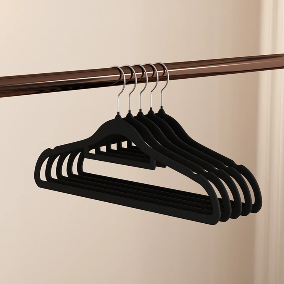 Kleiderbügel Samt Samtbügel Set 20-100 Stück Anti-Rutsch Hemdenbügel Wäschebügel - Bild 2 von 4