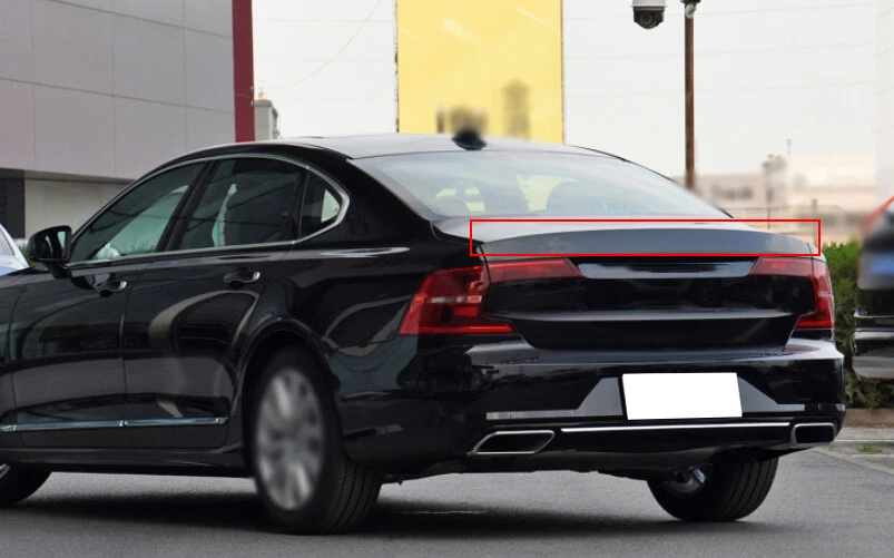 Exterior Rear Spoiler Tail Trunk Wing Bar Trim 1pcs For Volvo S90 2017-2022 Gray - Image 3 of 4