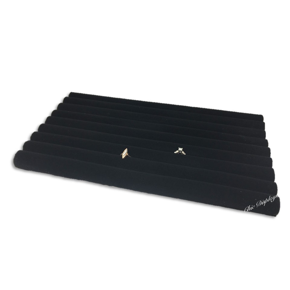 7pc Jewelry Display Trays Black Jewelry Trays Lot 7 Trays Jewelry Liner