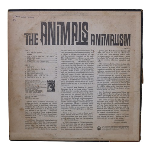 The Animals – Animalism (1966) LP – MGM Records E-4414 – Original Mono Pressing - Picture 2 of 4