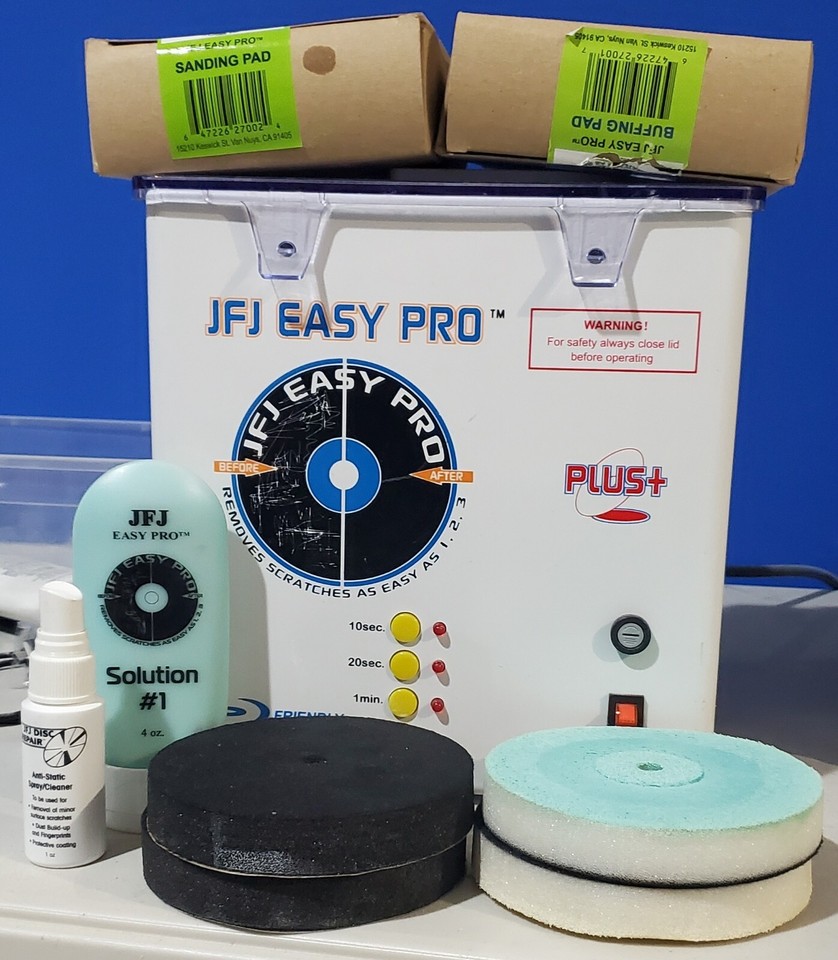 JFJ Easy Pro Disc CD DVD Repair Machine Lightweight Easy to Use Video