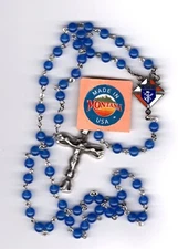 Knights of Columbus - Blue Jade Rosary  "MTKENT55" for more Rosaries