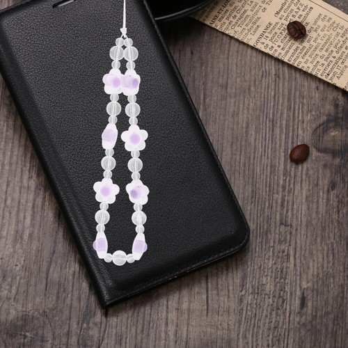 Phone Charm Phone Chain Strap Flower Decoration Beaded Phone Lanyard Strap - Zdjęcie 9 z 12