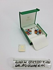Orecchini/Clip - Fiore - Zirconi - Argento/925-Pl Au - OA280 - Airoldi