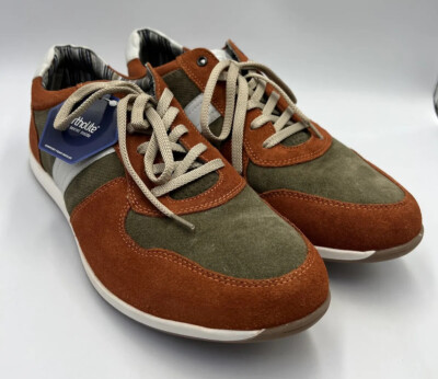 Base London Eclipse Suede Casual Sneakers Orange Size 12 EU 46