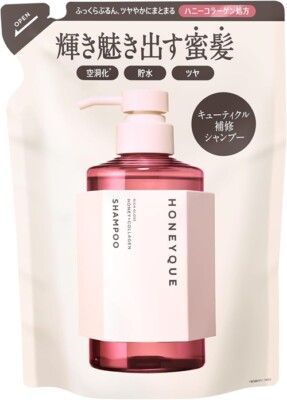 Honeyque Rich Gloss Honey Collagen Shampoo Refill 400ml Aqua