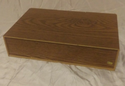 Cassette Tape Faux Wood Grain 36 Count Storage Holder 3 Drawers (15”x 10”x 3.5”) - Picture 7 of 11