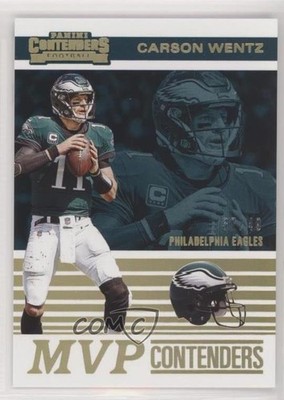 2019 Panini Contenders MVP Contenders Gold 37/49 Carson Wentz #MVP-CW 7i2