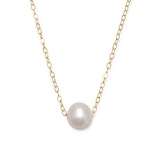 16 + 2 Gold Filled Floating Cultured Freshwater Pearl Necklace