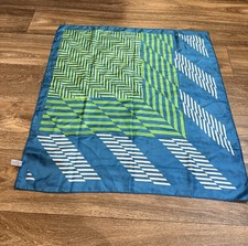 Vintage Totes Rain Scarf Water Repellent Japan Geometric Blue Green
