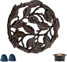 Cast Iron Trivet, 7.28 inch Metal Trivet for Hot Dishes, Heat-Resistant Decorati