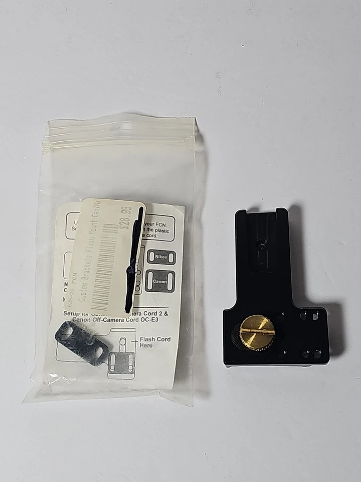 Soporte de soporte personalizado accesorio placa de montaje de flash FCN NUEVO para Canon Nikon Foto 2 de 2