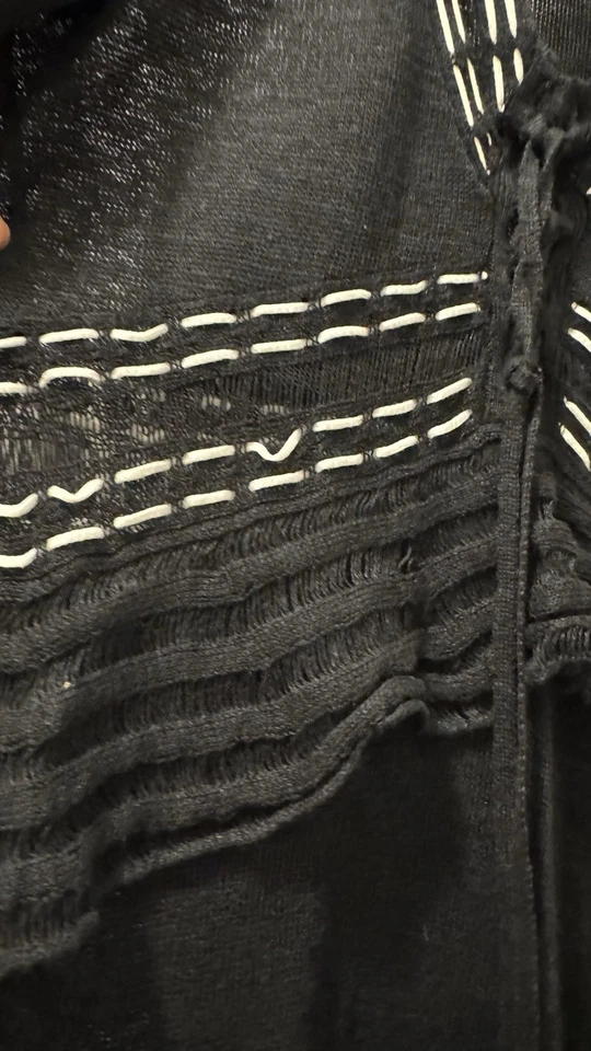 Vestido Nanette Lepore Talla S Tejido Blanco y Negro Manga 3/4 Ajuste Acampanado Foto 4 de 4