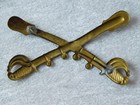 Antique Original Civil War US Union Cavalry Brass Cap Hat Badge — photo 4
