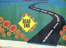 Vintage Anti-Drug Poster Dead End US Govt Printing 1970 LSD Horse Poppies Weed