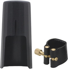 Bb Clarinet Leather Ligature and Plastic Clarinet Mouthpiece Cap Ligature Fasten
