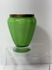 Vintage Murano Glass Mini Vase/egg Holder Gold Rim Made In Italy