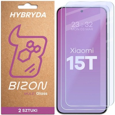2x Schutzglas für Xiaomi 15T Bizon Displayschutzglas Hybridglas Handyglas Glas