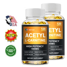 2 Packs Acetyl L-Carnitine 1500mg Fat Burner Energy Support Nervous System