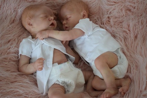 18inch Lifelike Soft Baby Twins Reborn Doll Silicone Body Realistic Boy Girl - Picture 2 of 6