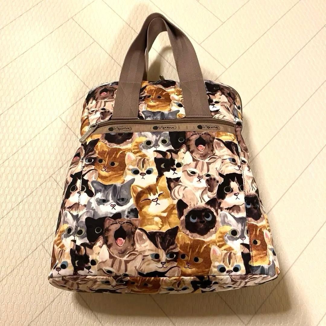 LeSportsac Ressport Sack Bag Backpack Cat Cat Cafe