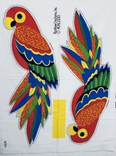 Polly Parrot Rainbow Creations Wall hanging / Body Pillow Fabric Panel Cut & Sew