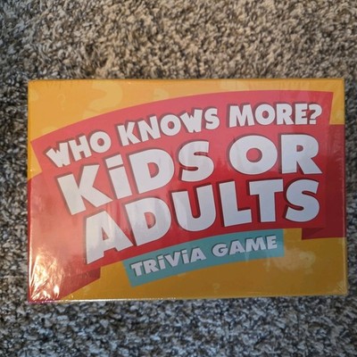 Who Knows More? Kids Or Adults Trivia Game ages 8+