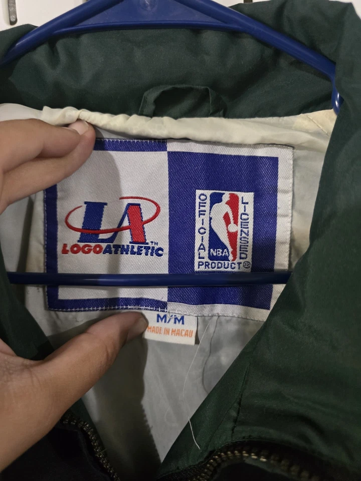 Chaqueta deportiva vintage NBA Seattle SuperSonics logotipo diente de tiburón mediana para hombre Foto 3 de 4