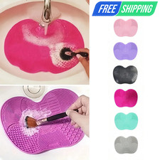Silicone Makeup Brush Cleaner Mat Scrubber Pad Cosmetic Washing Tool Portable US