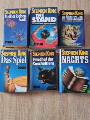 Konvolut 6 Romane von Stephen King, gebundene  Ausgaben mit Schutzumschlag