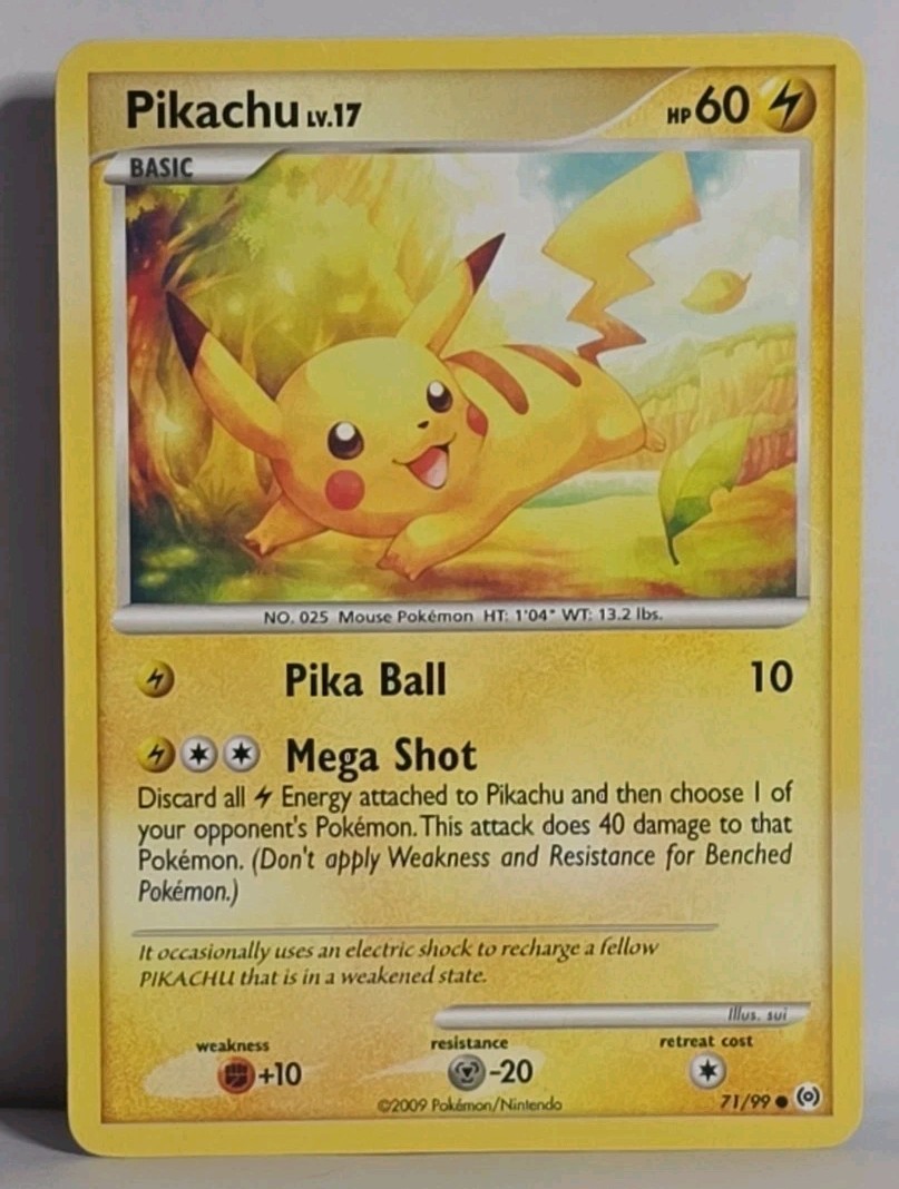 Pikachu 71/99 Arceus 2009 Vintage Pokemon TCG Card Non Holo Lightly Played 