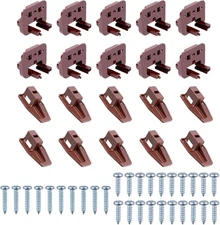 10 Drawer Slide Track Guide Glides - Replacement Parts for Dressers - Brown (10)