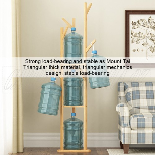 Clothes Garment Coat Rack Stand Bamboo Hanger Bag Hat Hook Holder Tree Shelf AU - Picture 4 of 12