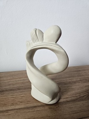 Vtg Man Woman Embracing Abstract Sculpture Statue Figurine Minimalist