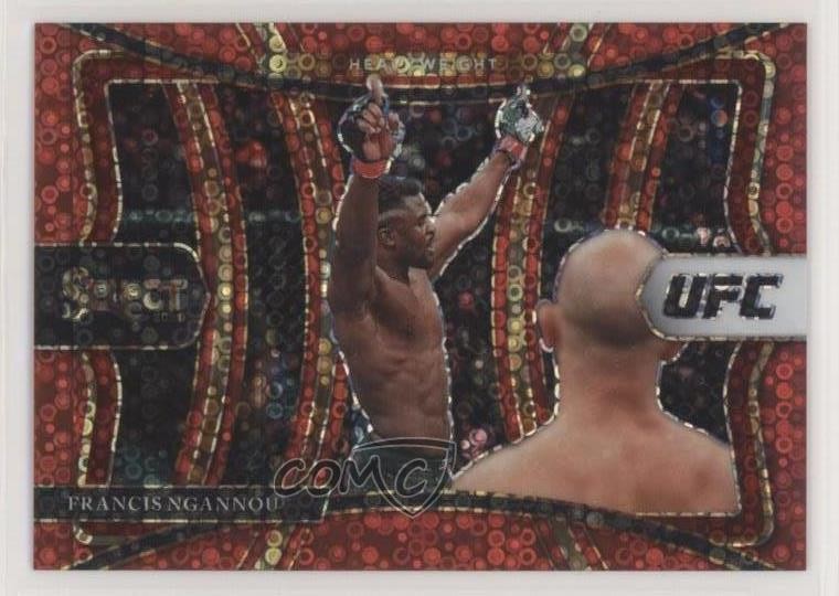 2021 Panini Select UFC Premier Level Red Disco Prizm 81/199 Francis Ngannou 0ef5