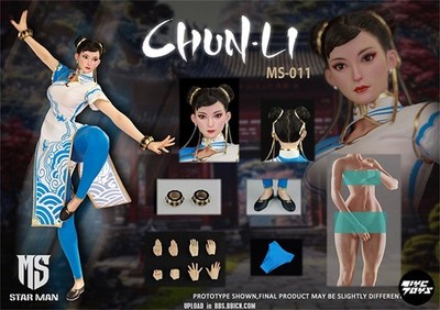 ストリートファイター　STARMAN アクションフィギア　MS-011 春麗 Star Man Chun-Li Ms-011 Female Fighter 12In 1:6 Action Figure Toy