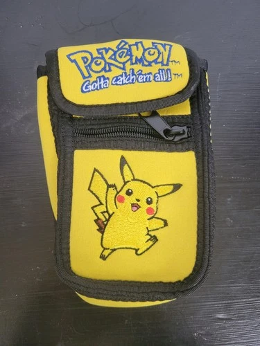 Vintage Pokemon Pikachu Nintendo Gameboy Color Carrying Case Holder Yellow