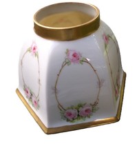 Antico mappamondo in vetro, paralume dipinto a mano con luce floreale 2 pollici