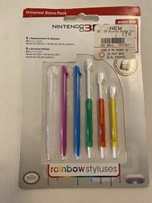 Nintendo 2DS 3DS 3DS-XL Stylus Rainbow Styluses 6 Pack OEM AUTHENTIC Missing 1 