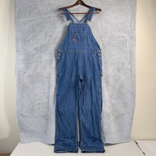Dickies Overalls Womens Medium Denim Bib Medium Wash Blue Workwear FB206MSB