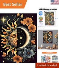 Elegant 12x16 Sun and Moon Full Drill Diamond Art Kit for Home Decoration